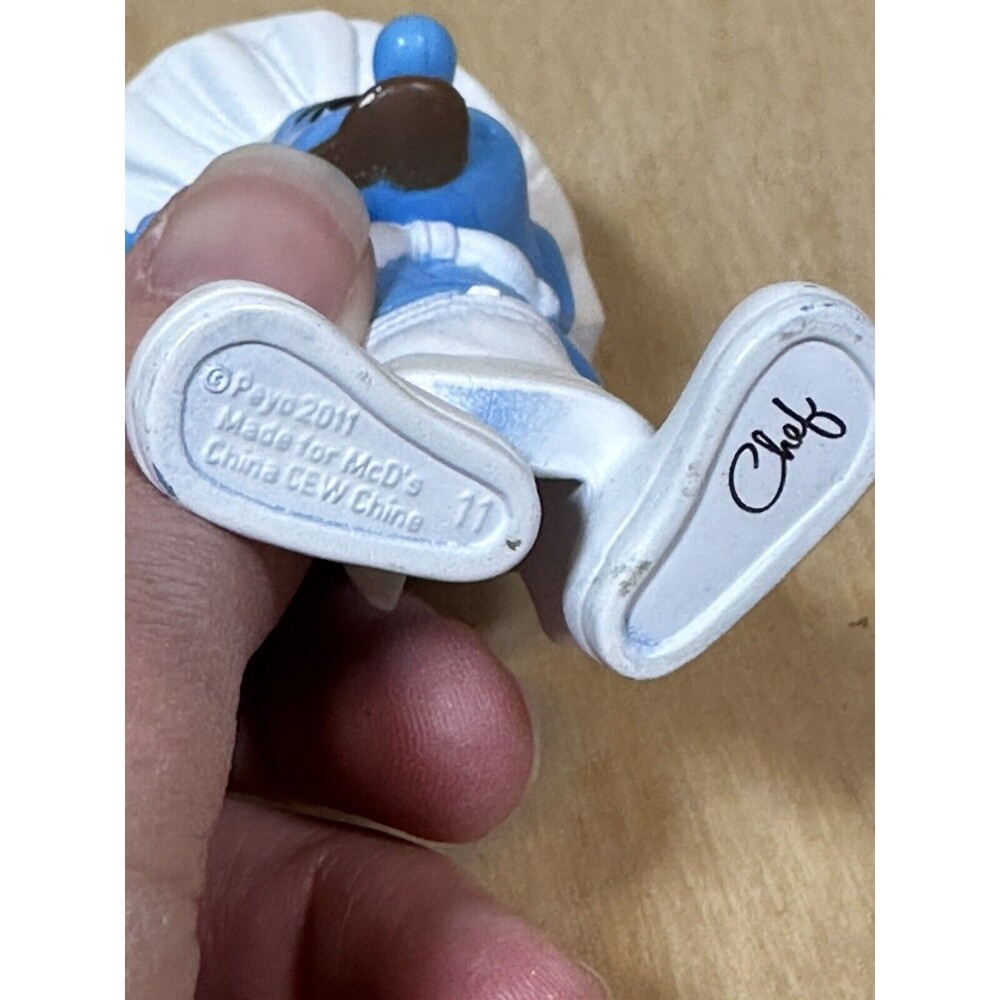 Mcdonalds Happy Meal Replacement Smurf Chef 2011 Loose Figure Only - Picture 5 of 5
